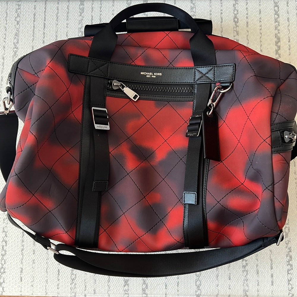 Michael Kors Odin Quilted Neoprene Convertible Duffel Bag